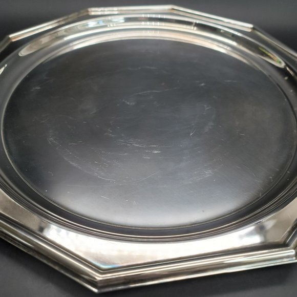 Reed and Barton Century Collection Silver Decagon Platter Set of 2 Round Center - Picture 7 of 13